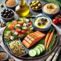 The high-protein Mediterranean diet promotes weight loss by combining protein-rich foods with heart-healthy ingredients.