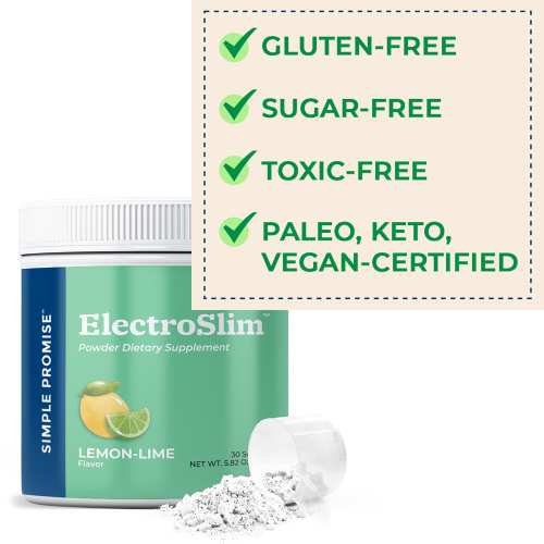 ElectroSlim powder supplement aids in appetite control, energy boosting, and sustainable weight loss as part of the ElectroSlim Diet.