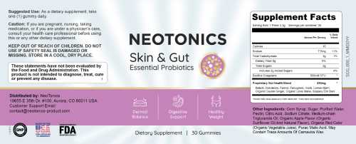 Neotonics promotes healthy skin renewal and supports natural gut health.