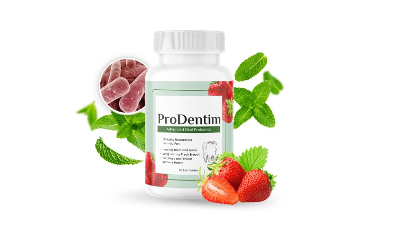 ProDentim supports strong teeth and healthy gums with its advanced probiotic formula.